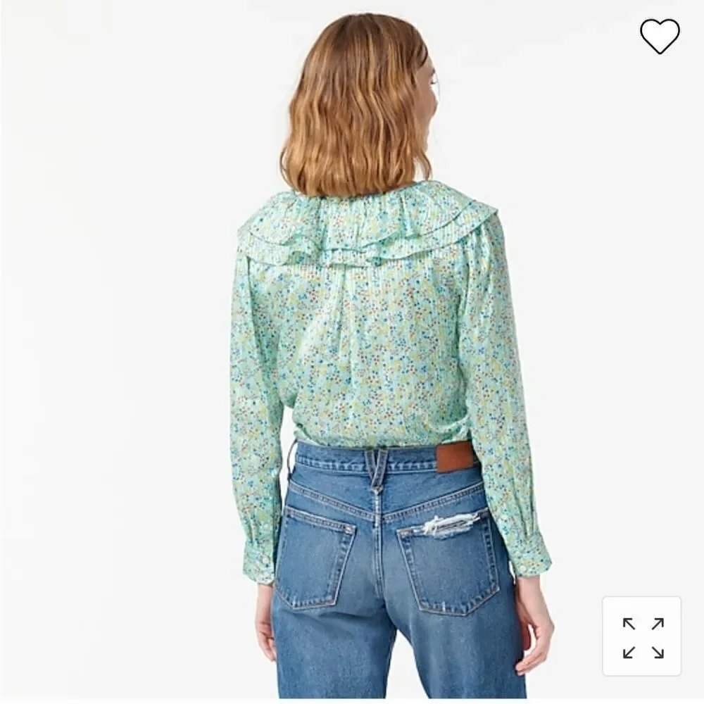 NWT J CREW Floral Blouse.